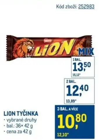 Makro Lion tyčinka nabídka