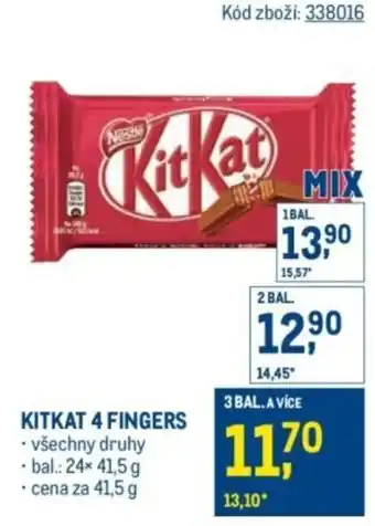 Makro Kitkat 4 fingers nabídka