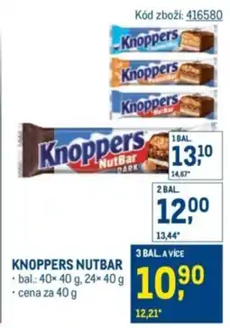 Makro Knoppers nutbar nabídka