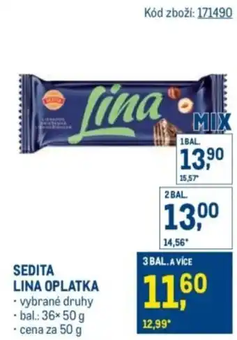 Makro Sedita lina oplatka nabídka