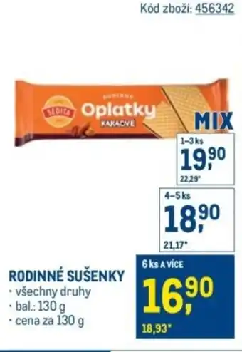 Makro Rodinné sušenky nabídka