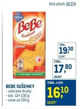 Makro Bebe sušenky nabídka