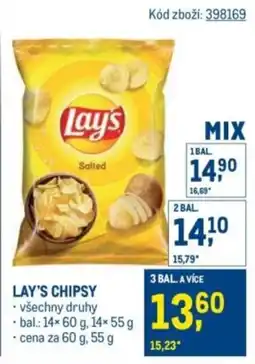 Makro Lay's chipsy nabídka