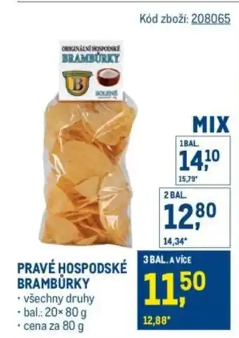 Makro Pravé hospodské brambůrky nabídka