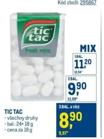 Makro Tic tac nabídka
