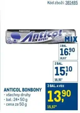 Makro Anticol bonbony nabídka