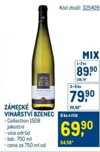 Makro Zámecké vinařství bzenec nabídka