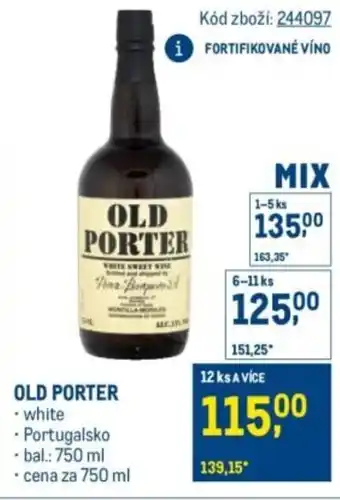 Makro Old porter nabídka