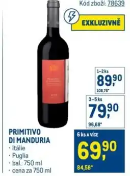 Makro Primitivo di manduria nabídka