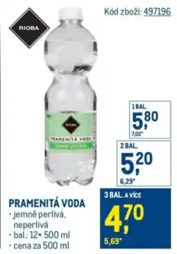 Makro Pramenitá voda nabídka