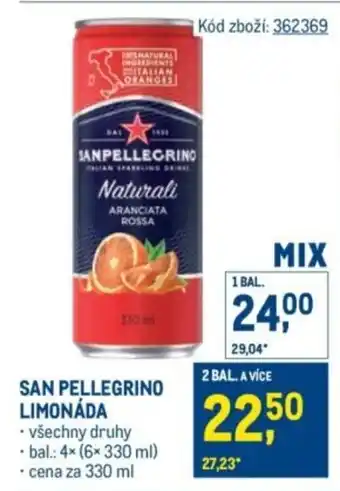 Makro San pellegrino limonáda nabídka