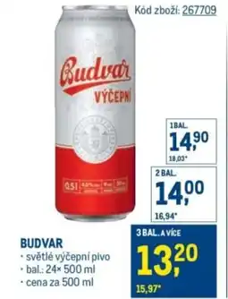 Makro Budvar nabídka