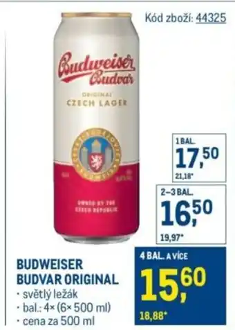 Makro Budweiser budvar original nabídka