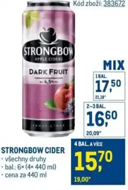 Makro Strongbow cider nabídka
