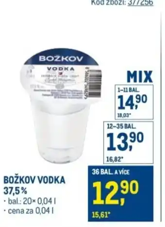Makro Božkov vodka 37,5% nabídka