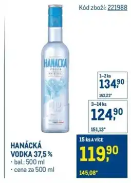 Makro Hanácká vodka 37,5% nabídka