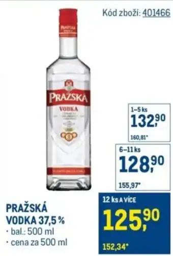 Makro Pražská vodka 37,5% nabídka