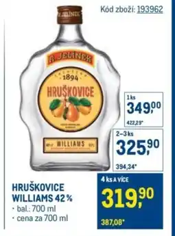 Makro Hruškovice williams 42% nabídka
