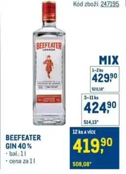 Makro Beefeater gin 40% nabídka