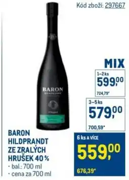 Makro Baron hildprandt ze zralých hrušek 40% nabídka