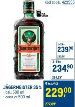 Makro Jägermeister 35% nabídka