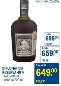 Makro Diplomático reserva 40% nabídka