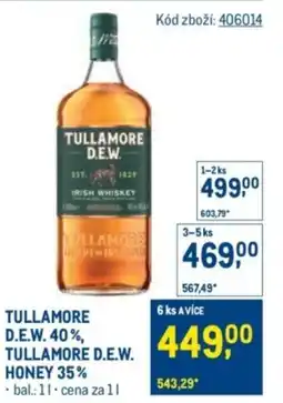 Makro Tullamore d.e.w. 40%, tullamore d.e.w. honey 35% nabídka