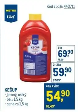 Makro METRO Chef Kečup nabídka