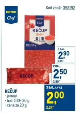 Makro METRO Chef Kečup nabídka