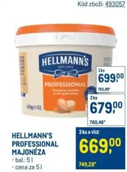 Makro Hellmann's professional majonéza nabídka