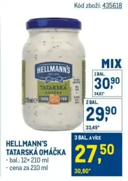 Makro Hellmann's tatarská omáčka nabídka