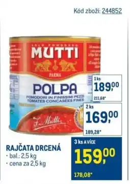 Makro Rajčata drcená nabídka