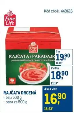 Makro Fine Life Rajčata drcená nabídka