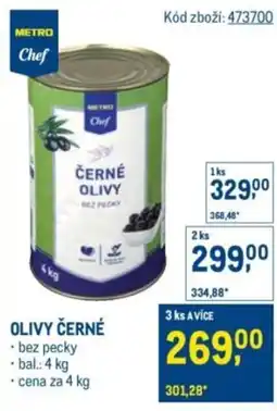 Makro METRO Chef Olivy černé nabídka