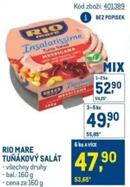 Makro Rio mare tunakový salát nabídka