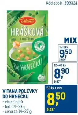 Makro Vitana polévky do hrnečku nabídka