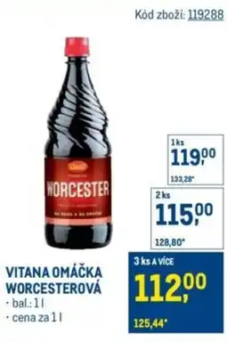 Makro Vitana omáčka worcesterová nabídka