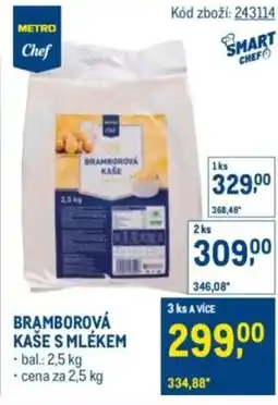 Makro METRO Chef Bramborová kaše s mlékem nabídka