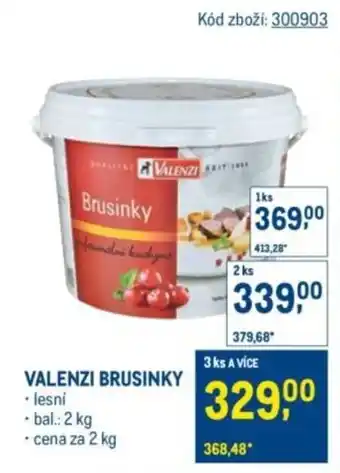 Makro Valenzi brusinky nabídka
