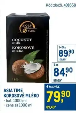 Makro Asia time kokosové mléko nabídka