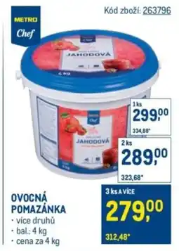 Makro METRO Chef Ovocná pomazánka nabídka
