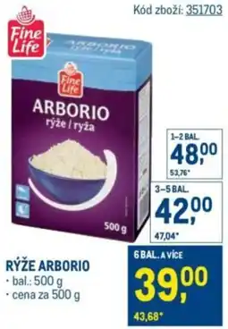 Makro Fine Life Rýže arborio nabídka