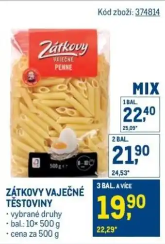 Makro Zátkovy vaječné těstoviny nabídka
