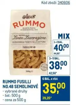 Makro Rummo fusilli no.48 semolinové nabídka