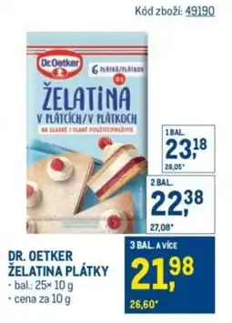 Makro Dr. oetker želatina plátky nabídka