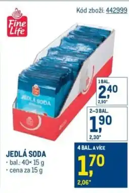 Makro Fine Life Jedlá soda nabídka