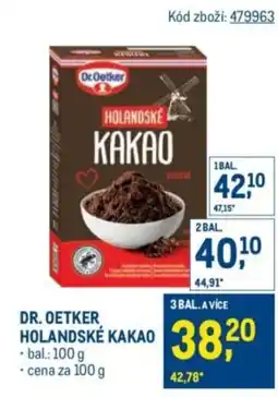 Makro Dr. oetker holandské kakao nabídka
