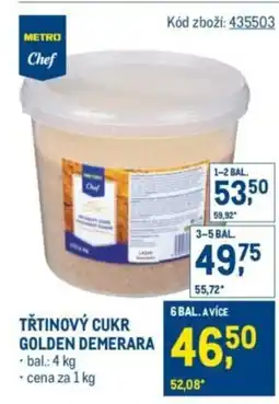Makro METRO Chef Třtinový cukr golden demerara nabídka