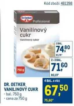 Makro Dr Oetker vanilinový cukr nabídka