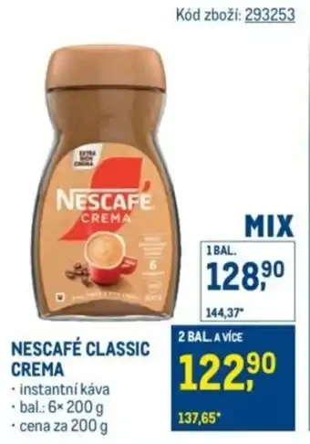 Makro Nescafé classic crema nabídka